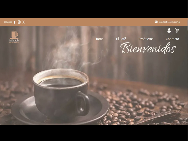 Página web de café