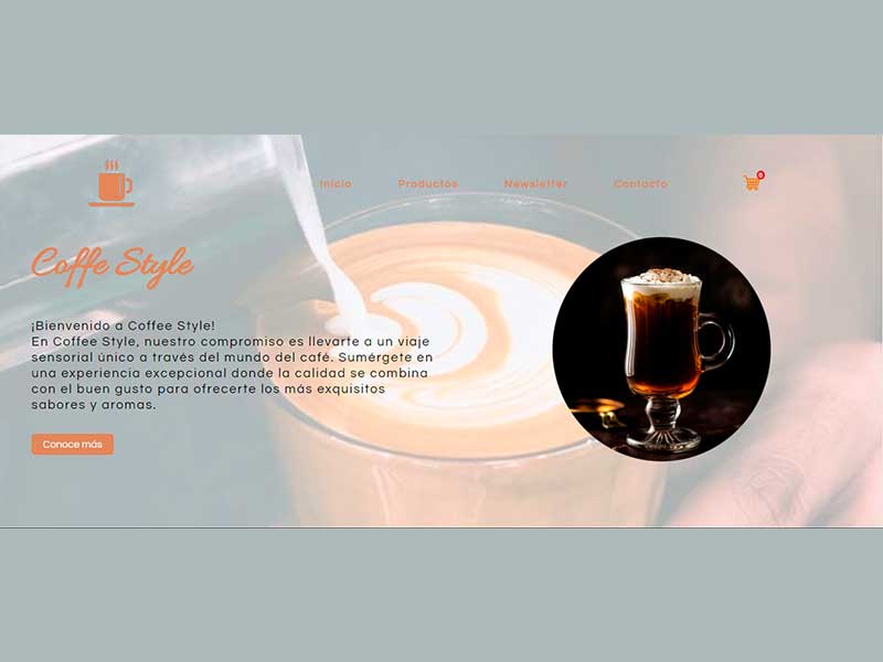 Página web de café
